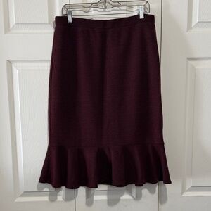 Cato Deep Burgundy A-Line Skirt, Large